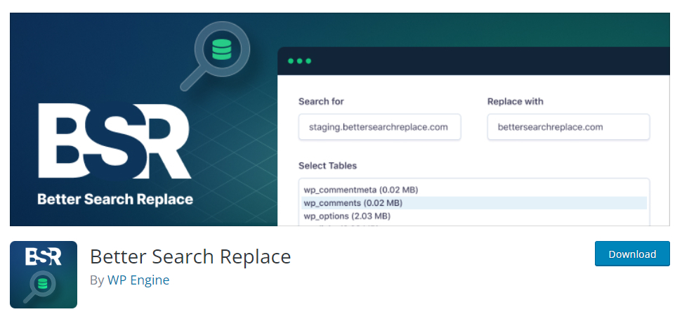 Sử dụng plugin Better Search Replace