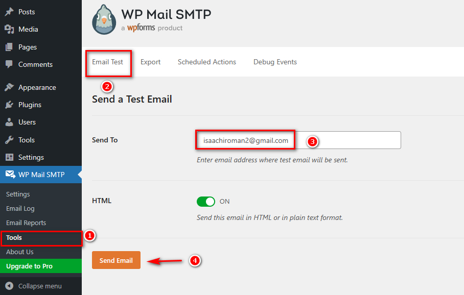 Kiểm tra SMTP Mail.