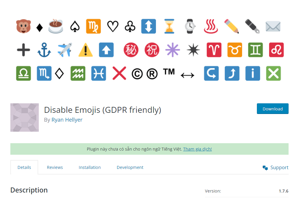 cach tat emoji trong wordpress 4