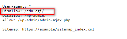 Disallow: /cdn-cgi/ trong robots.txt khi dùng CDN Cloudflare
