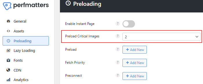 huong dan preload image trong wordpress perfmatters preloading