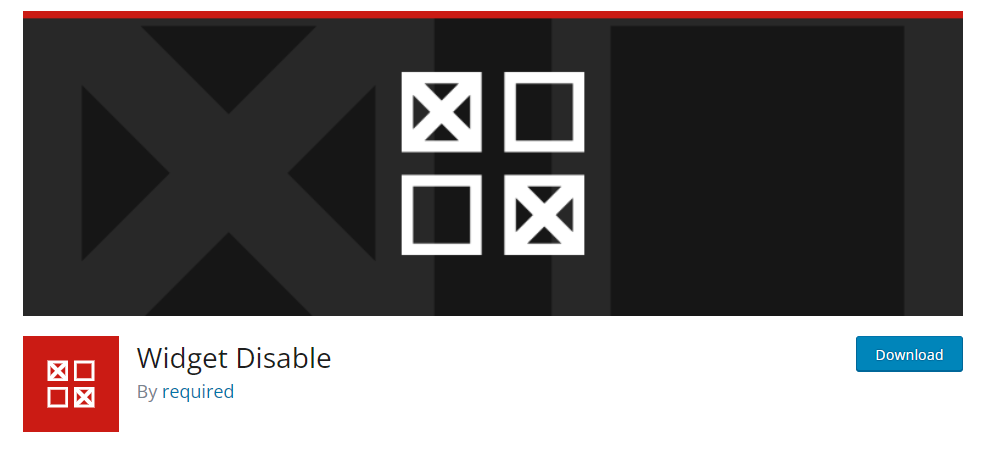 Plugin Widget Disable