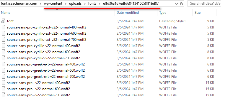 luu tru google fonts vao hosting 5