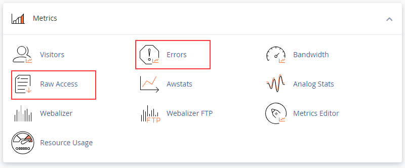 xem log tren cpanel