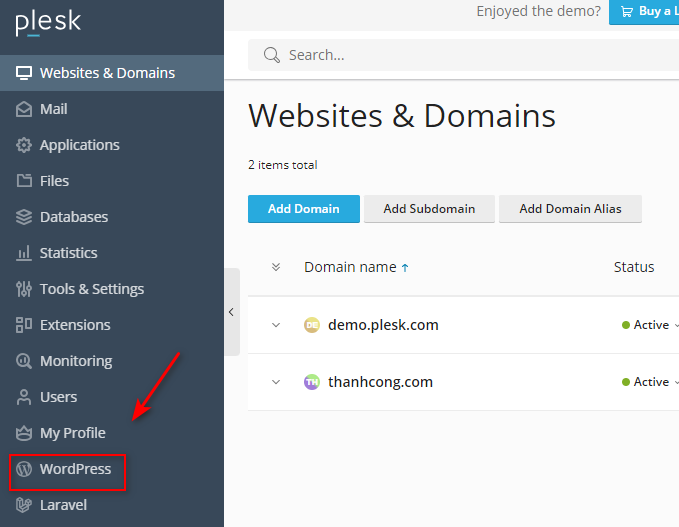 huong dan nhan ban du lieu wordpress thong qua wordpress toolkit 1