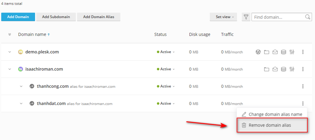 huong dan cau hinh alias domain tren plesk 10