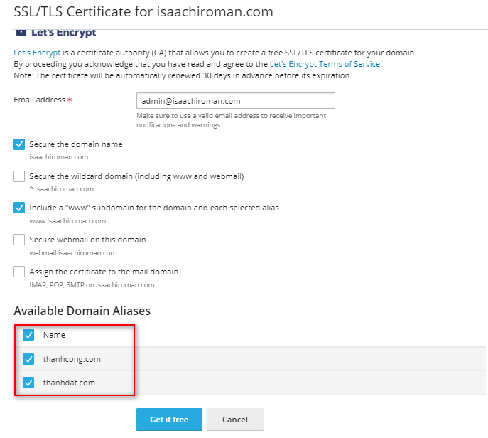 huong dan cau hinh alias domain tren plesk 7
