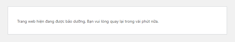 tat thong bao bao tri khi qua trinh cap nhat wordpress bi treo 2