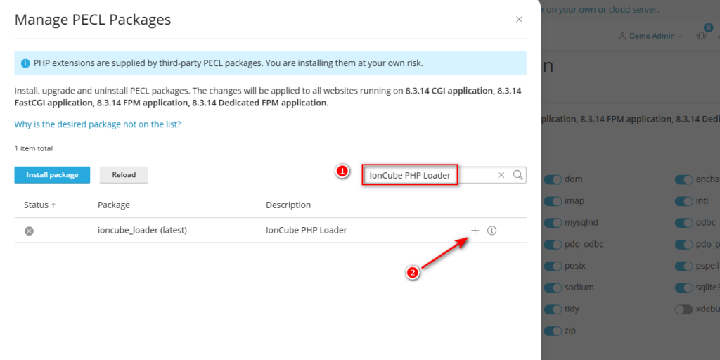 cai dat ioncube loader cho cac phien ban php tren plesk 4